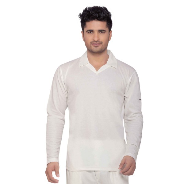 Omtex Wolf Cricket Whites T-Shirt (Full Sleeves)